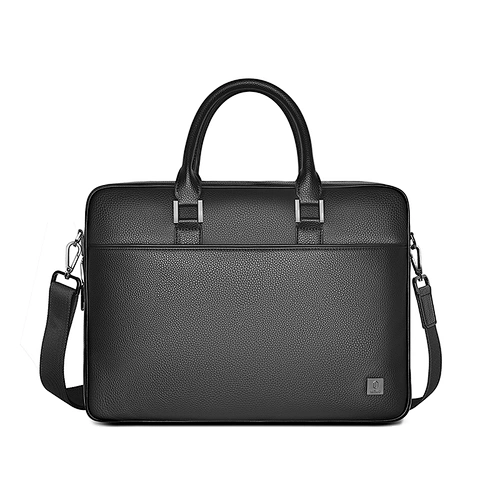 WiWU Anti-theft Mater Fingerprint Lock Briefcase PU leather Laptop Carrying Bag